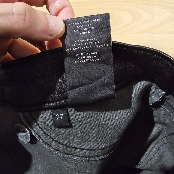 J BRAND lamb leather pants - Picture 4 of 5